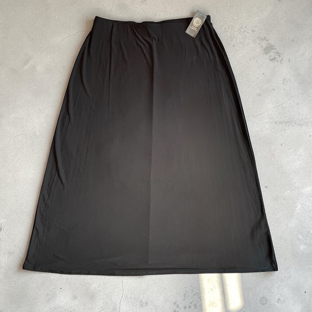 Vince Camuto Black Maxi Skirt 2X Women’s Elastic Waist NWT